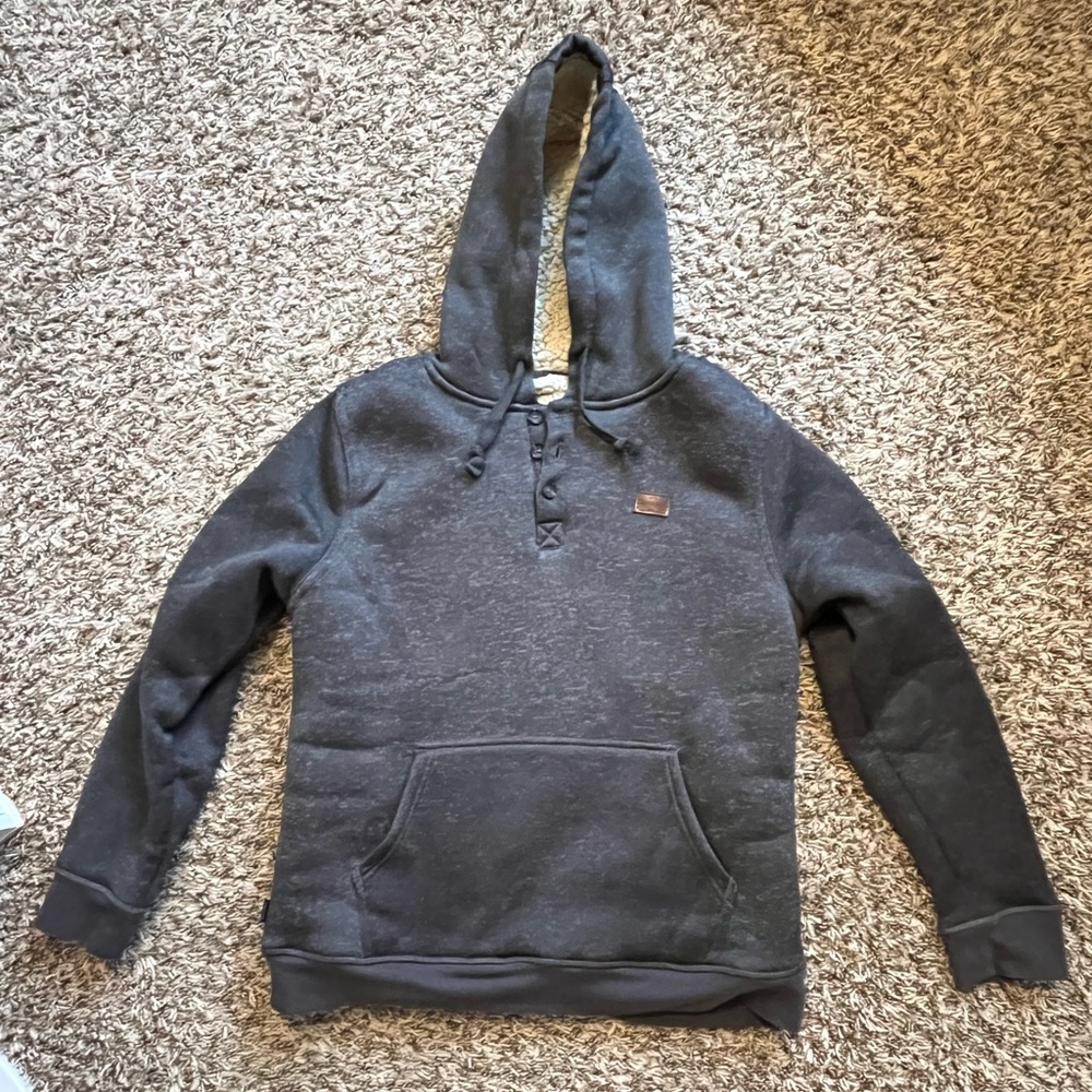 O'Neill Men’s Small Standard Fit Charcoal Fleece Hoodie Sweatshirt